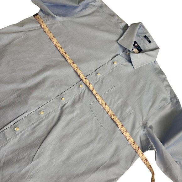 Mens XL Magnetic Button Dress Shirt By MagnaReady Light Blue Stretch Collar nwot - Picture 6 of 10